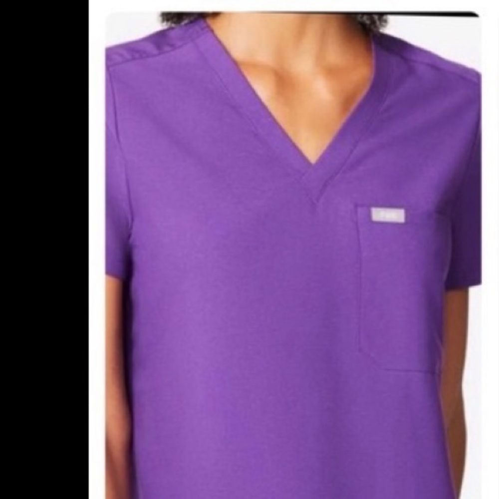 Figs scrubs ultra violet catarina top